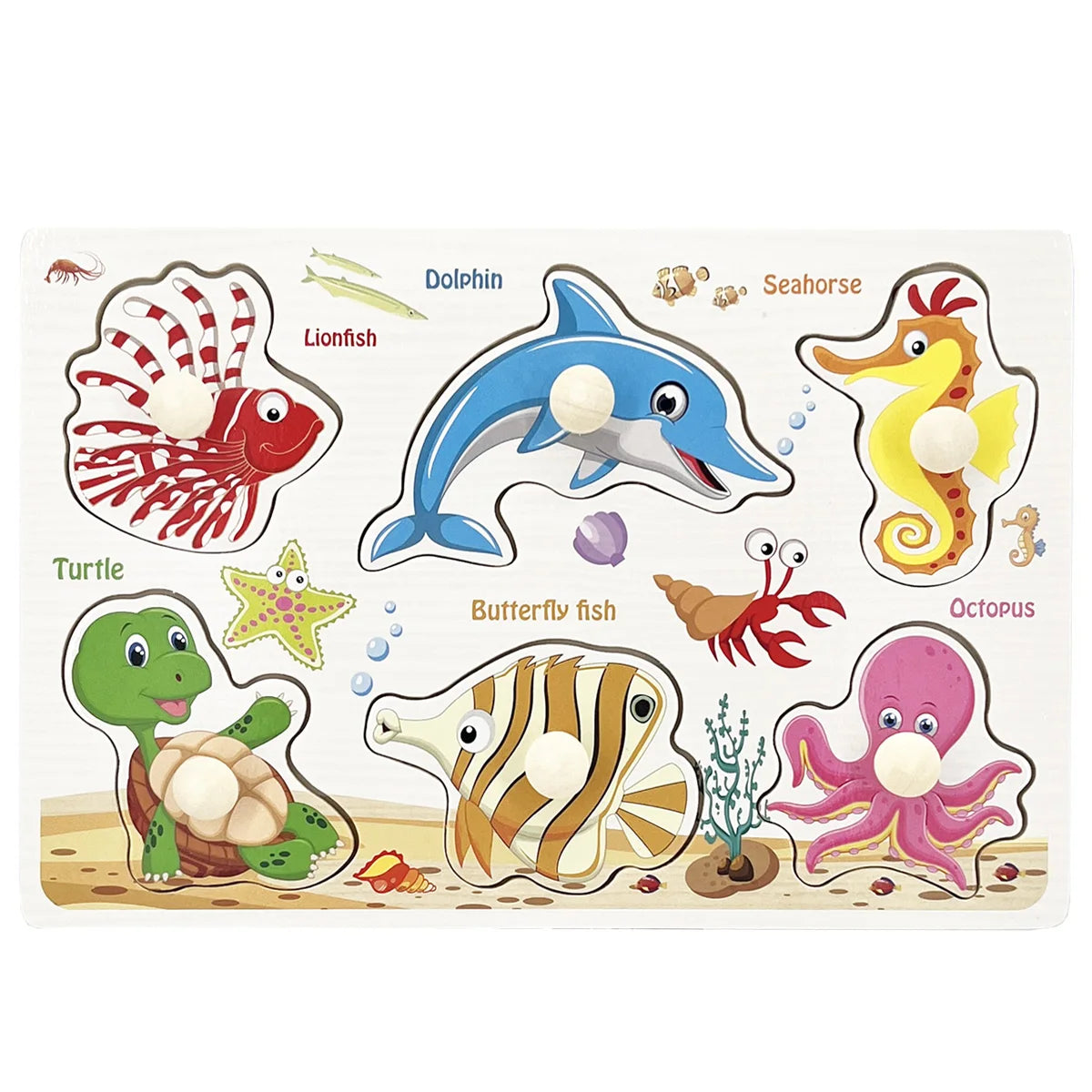Wooden Peg Puzzle for Kids – Montessori Educational Toy
