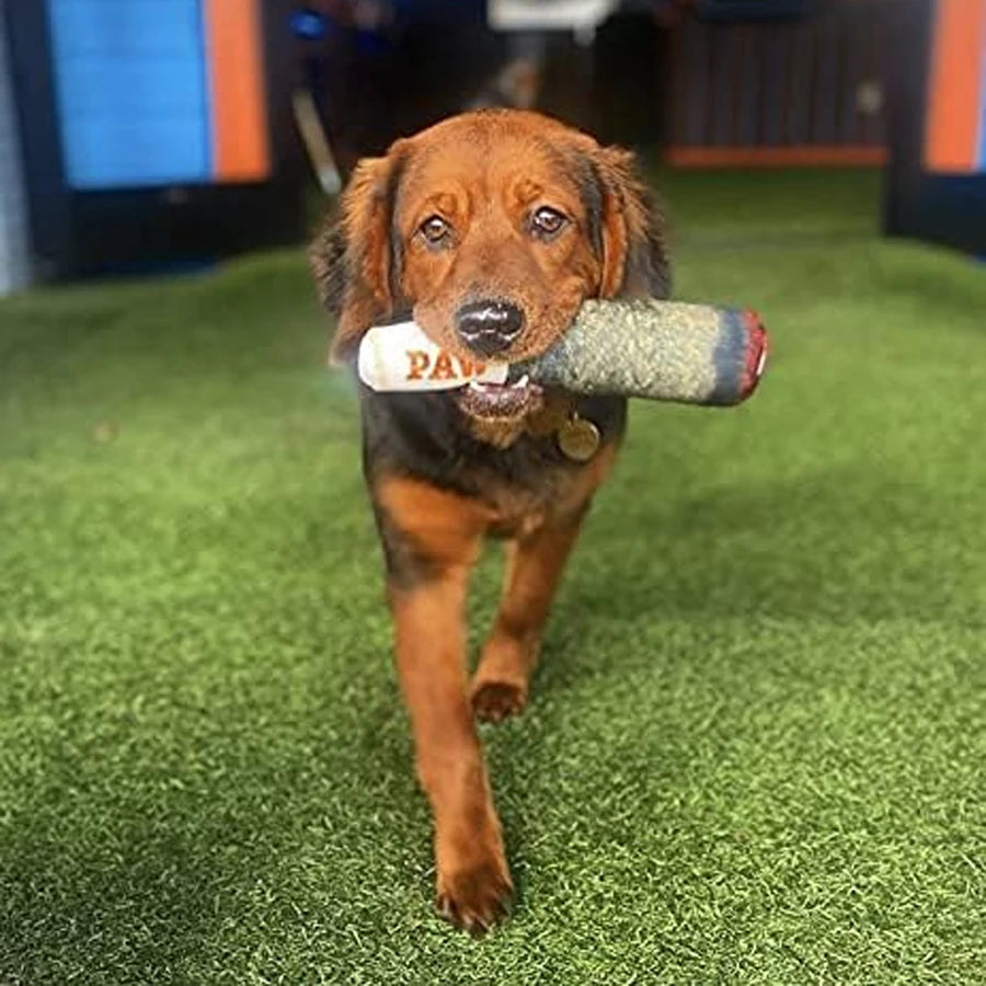 Cigar Design Squeaky Dog Toy - Funny Plush Chew Toy for Small Dogs