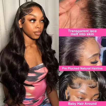 Body Wave Lace Front Human Hair Wig 250 Density 13x4 13x6 5x5 Glueless