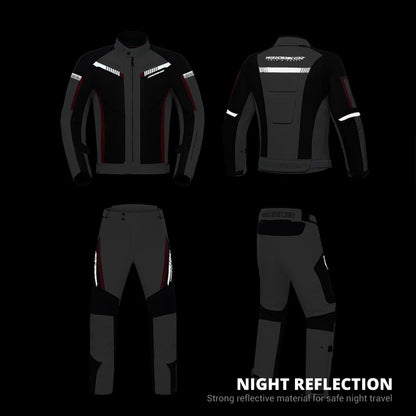 Herobiker Waterproof Motorcycle Jacket & Riding Pants with EVA Protection