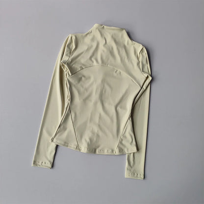 Women's Zip-Up Athletic Jacket – Long Sleeve Gym Cardigan