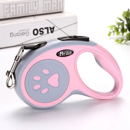Retractable Dog Leash – Durable Nylon, 3m & 5m for Dogs & Cats