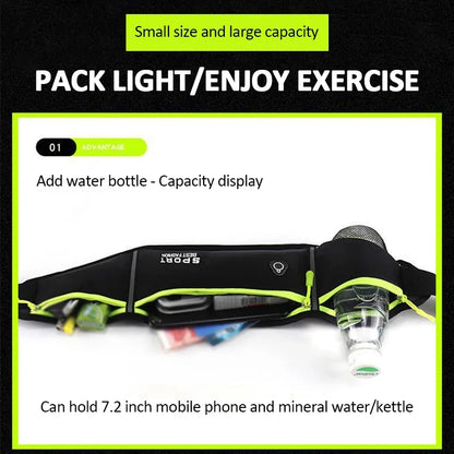Running Waist Bag – Waterproof Sport Fanny Pack for Phone & Water Bottle