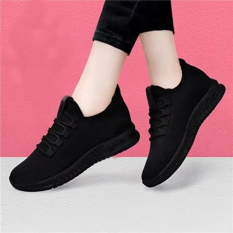 Platform Sneakers for Women – Breathable Non-Slip Casual Shoes
