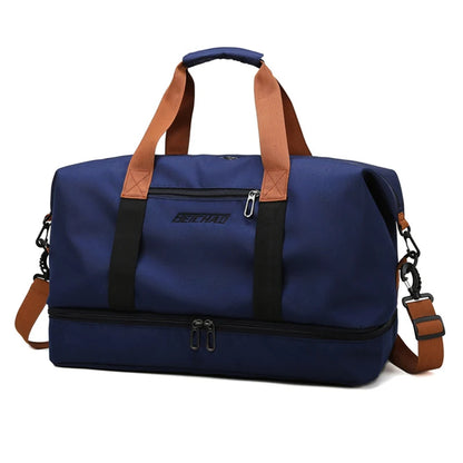 Expandable Travel Duffle Bag with Shoe Compartment – Women's Weekend Overnight Bag
