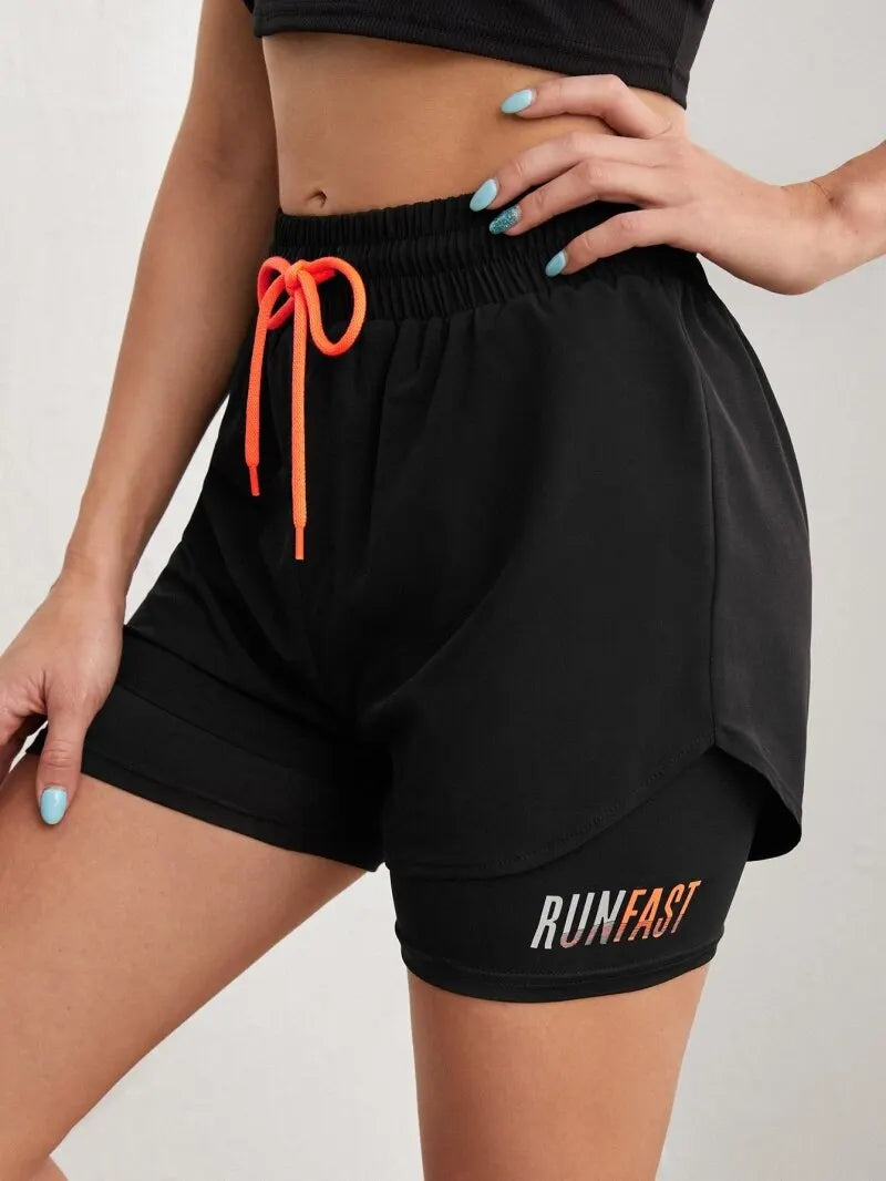 Women's 2-in-1 Running Shorts – High Waist Yoga Workout Shorts