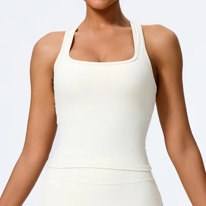 Women's Shockproof Yoga Tank Top - Quick-Dry Gym Vest