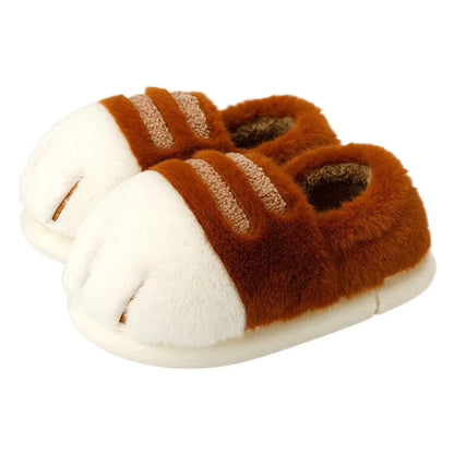 Adorable Kitty Claw Slippers Women S Home Shoes Non Slip Furry Mules Female Warm Fluffy Slides