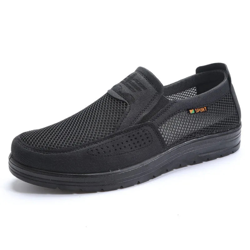 Men's Breathable Mesh Slip-On Sneakers – Lightweight Casual Shoes