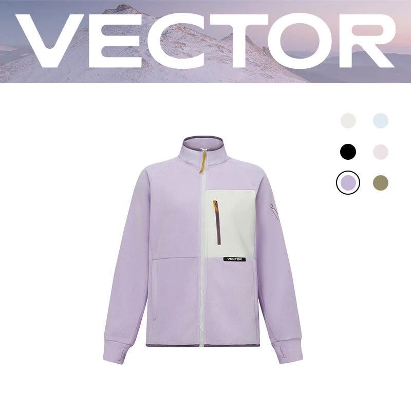 Vector Fleece Zip-Up Jacket – Contrast Color Block