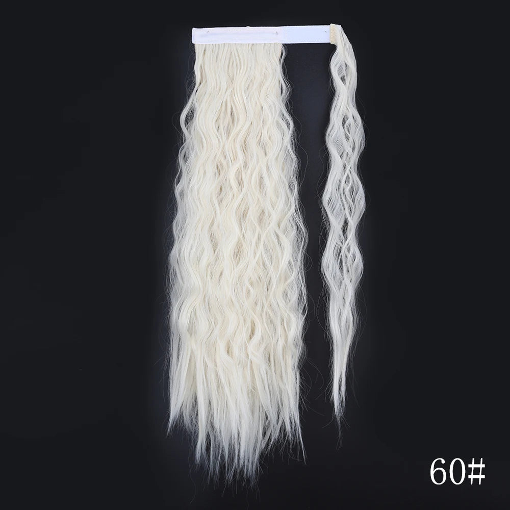 Wrap Around Ponytail Extension – Long Straight Synthetic Clip-In