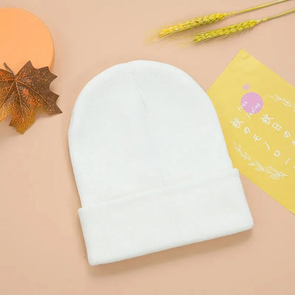 Knitted Beanie Hat – Warm Stretch Cuffed Cap for Men & Women