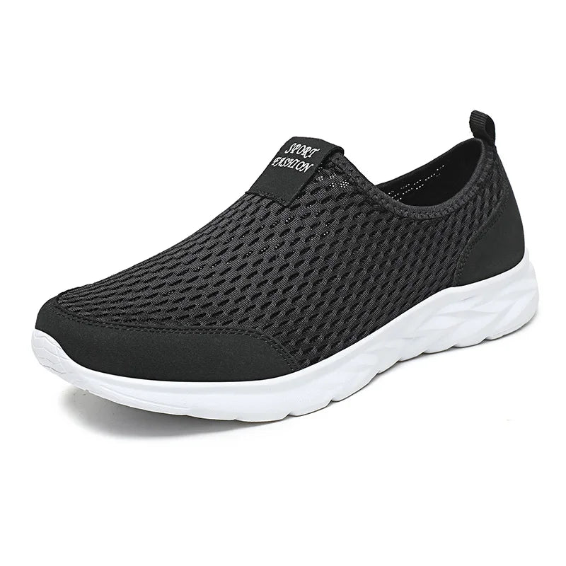 Lightweight Slip-On Mesh Sneakers – Breathable Summer Walking Shoes