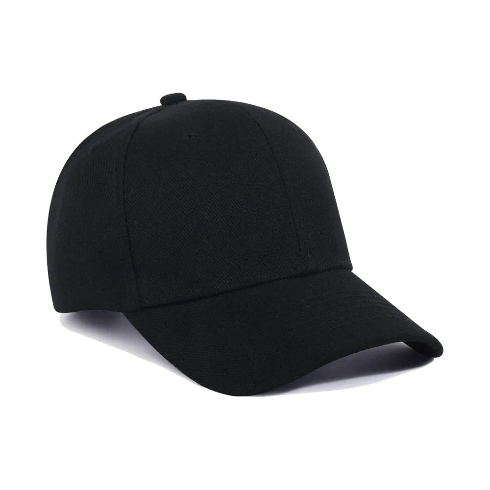 Plain Baseball Cap – Unisex Adjustable Snapback Hat