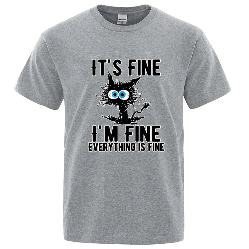 Cool Cat Graphic T Shirt Funny Cotton Blend Casual Tee
