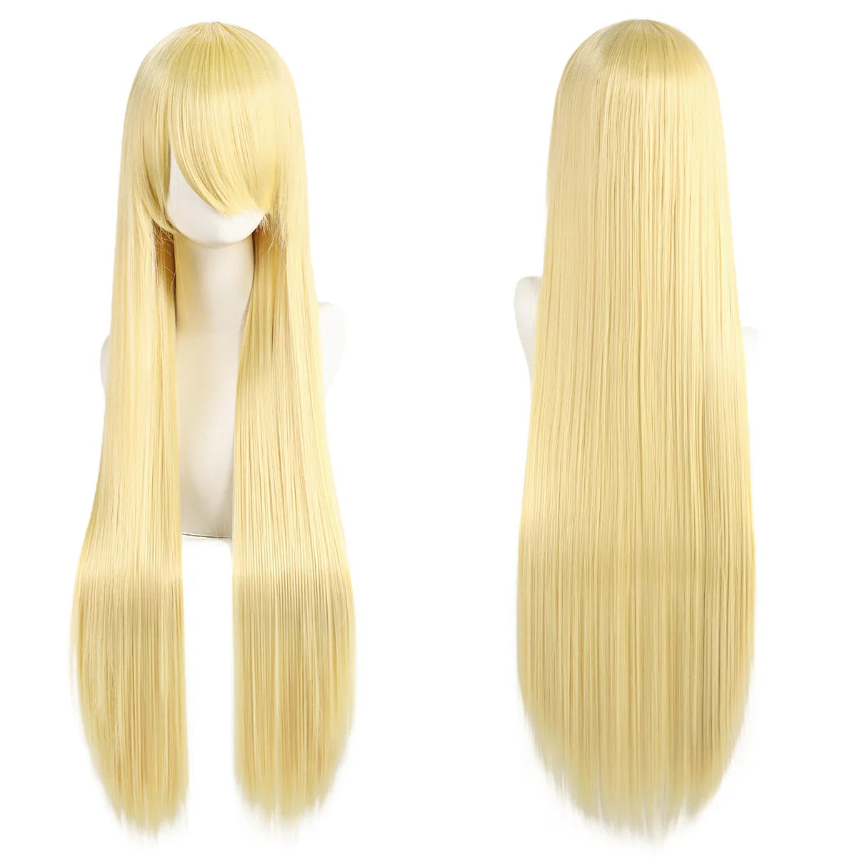 Long Straight Cosplay Wig – 32 Inch Synthetic Lolita Hair, 36 Colors