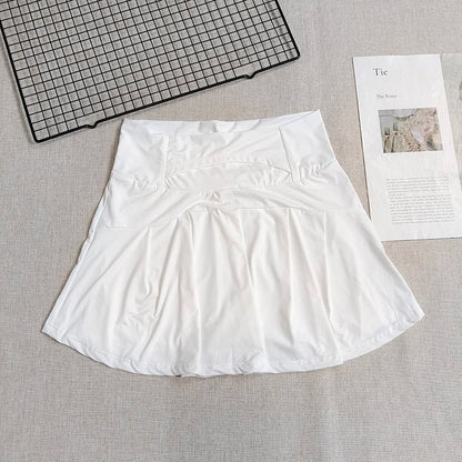 Women's Ice Silk Skort – Quick-Dry High-Waist Tennis Skirt