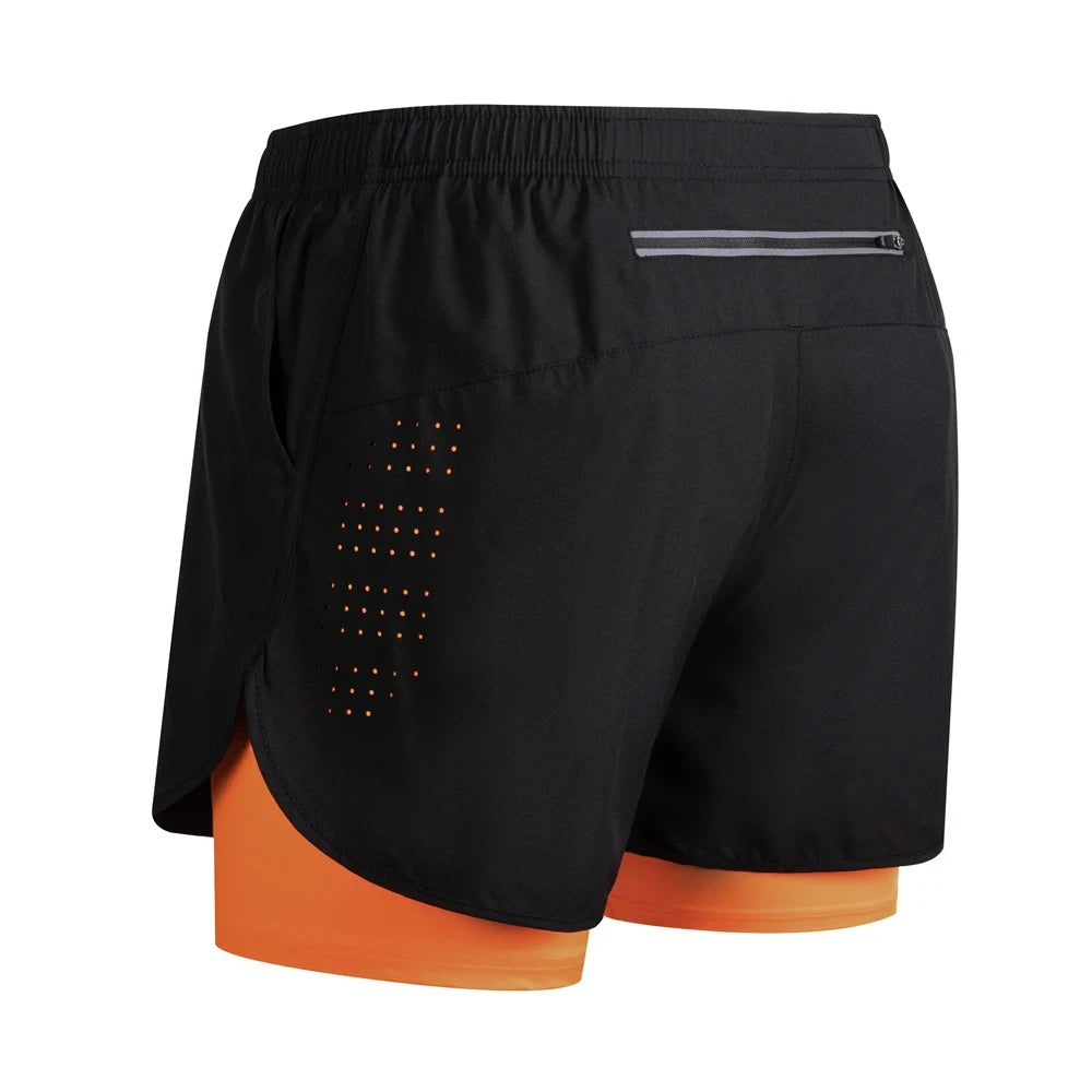 Men's Reflective Running Shorts – 2-in-1 Quick Dry Training Shorts