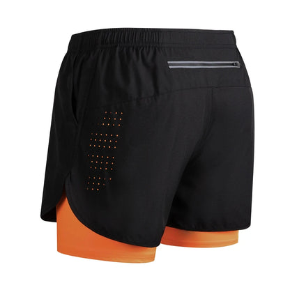 Men's Reflective Running Shorts – 2-in-1 Quick Dry Training Shorts