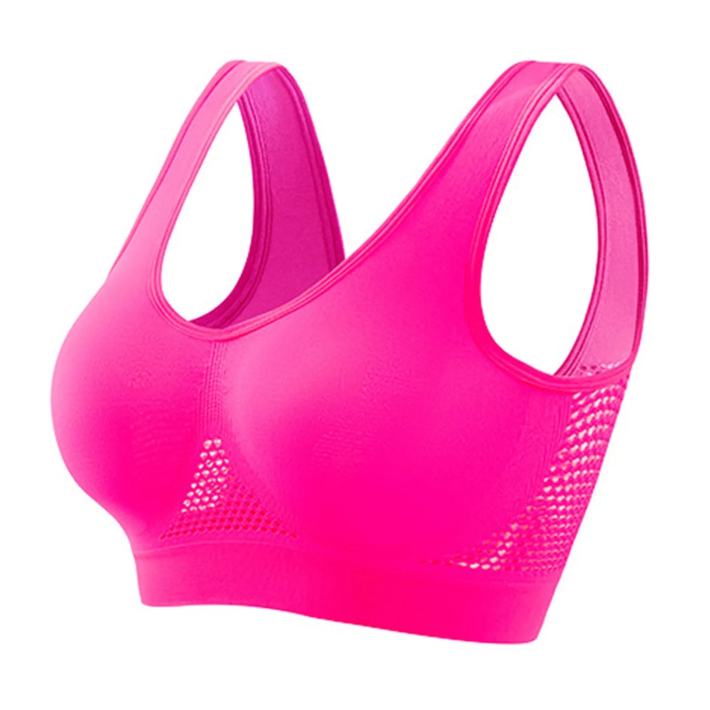 Seamless Sports Bra – High Support, Shockproof, Breathable Mesh