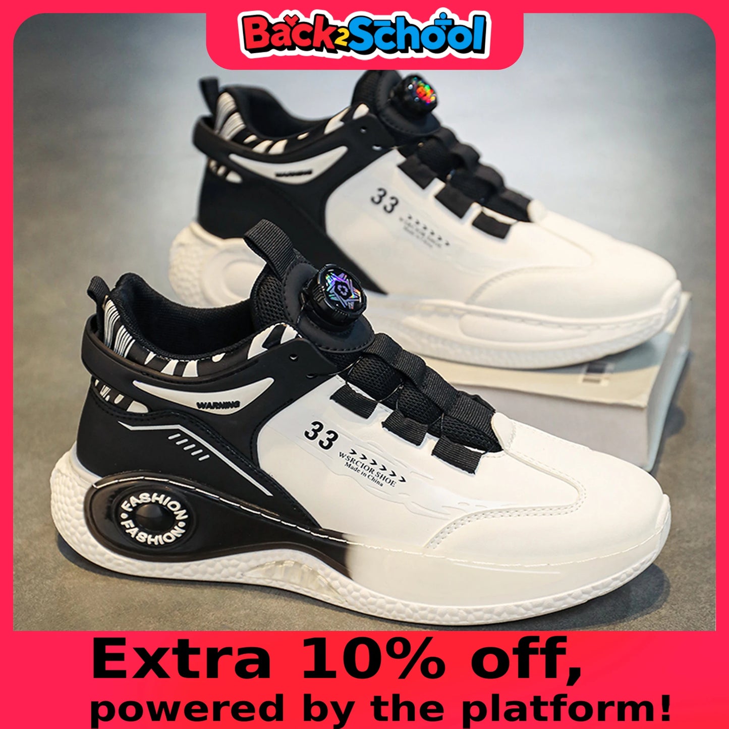 Men's Rotating Buckle Sneakers – Non-Slip Outdoor Shoes