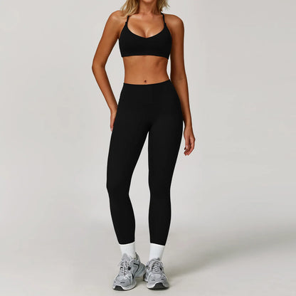 Women's Yoga Set – 2 & 3 Piece Sports Bra & Shorts Activewear