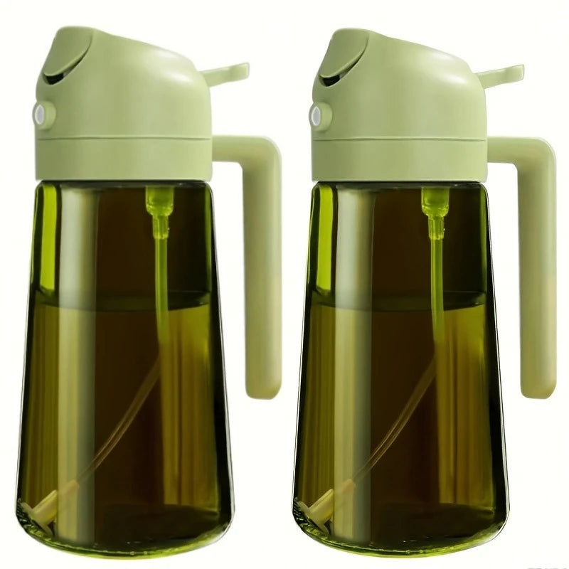 2-in-1 Oil Spray & Pour Bottle with Auto Lid – 500ml