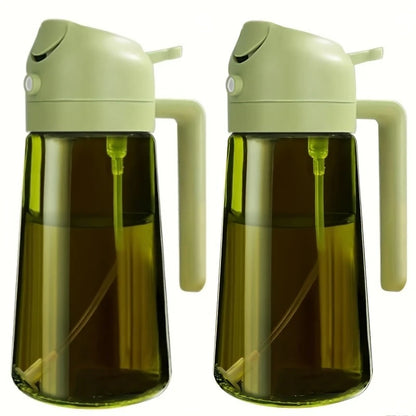 2-in-1 Oil Spray & Pour Bottle with Auto Lid – 500ml