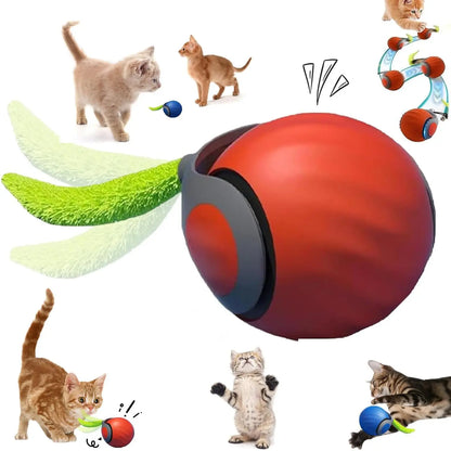 Interactive Cat Ball Toy with Spinning Tail – Self-Moving