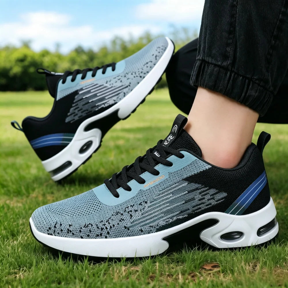 Men's Breathable Mesh Running Shoes with Air Cushion Support