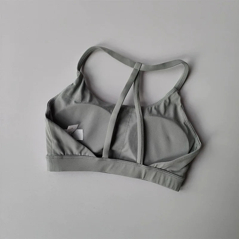 Women's Sports Bra – Open Back Halter Neck Yoga Fitness Bra