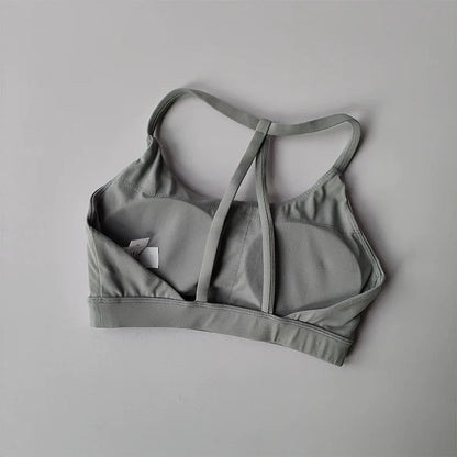 Women's Sports Bra – Open Back Halter Neck Yoga Fitness Bra
