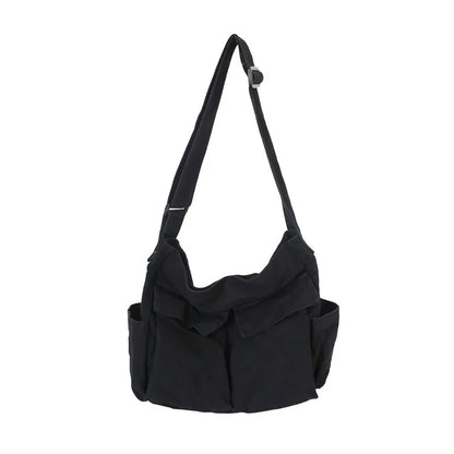 Canvas Crossbody Shoulder Bag – Large Capacity Retro Messenger Bag