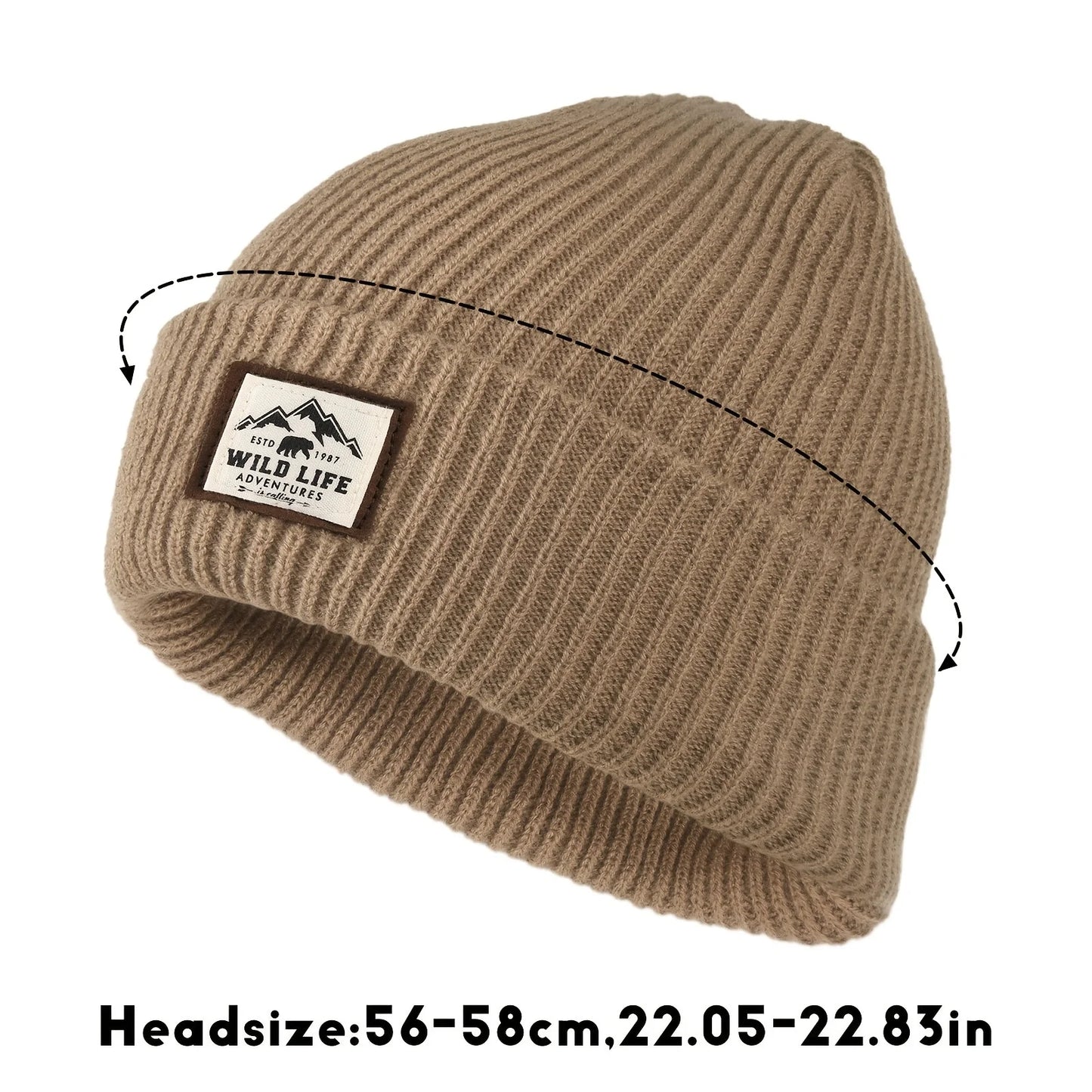 Outdoor Fleece Beanie Hat – Warm Windproof Winter Cap