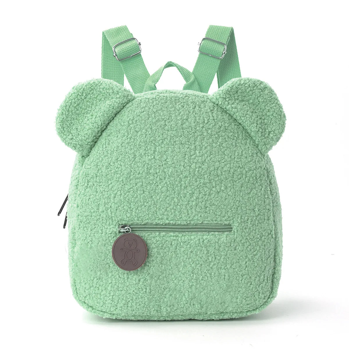 Cute Bear Ear Fleece Backpack for Kids – Girls School Bag