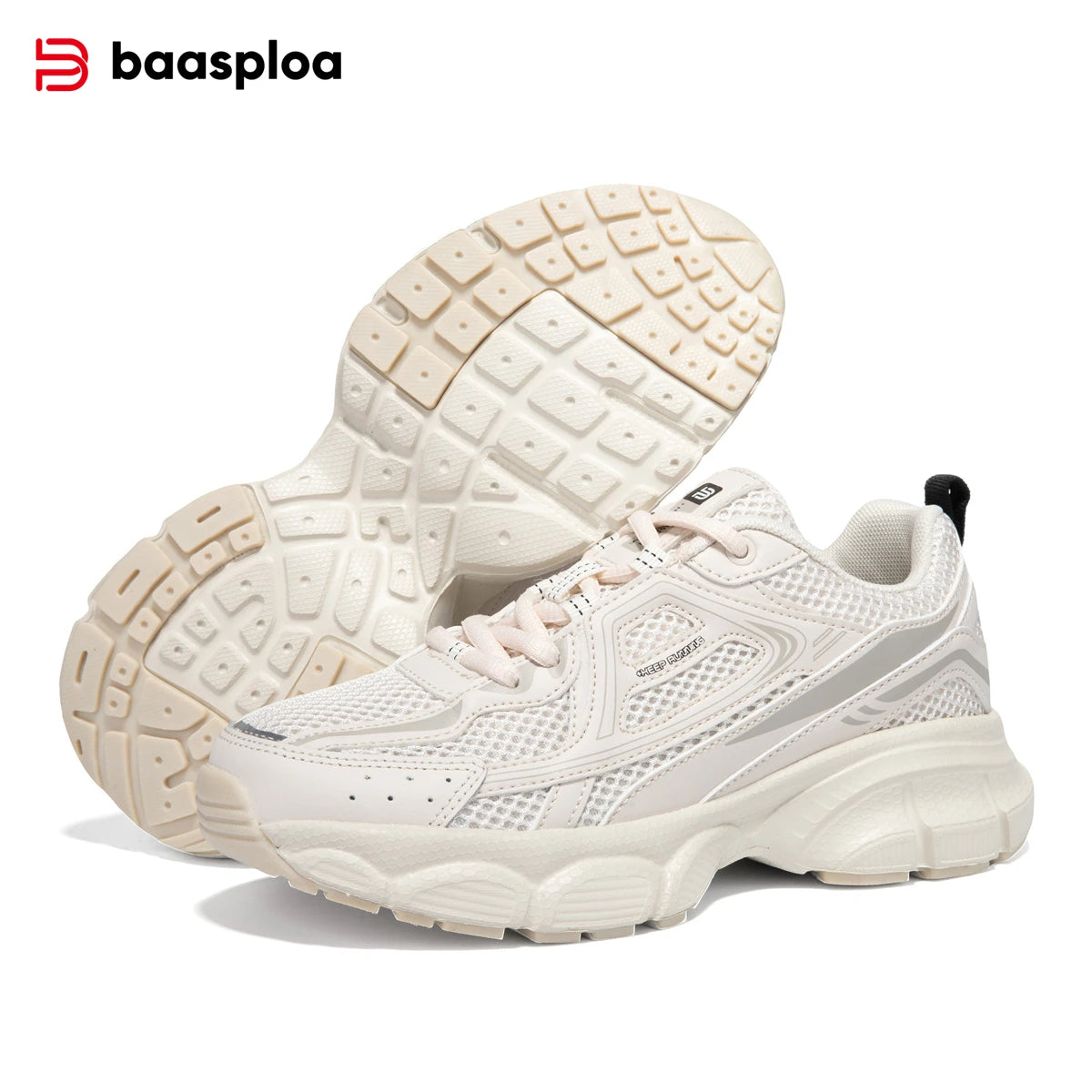 Baasploa Women's Mesh Sneakers – Lightweight Breathable Running Shoes