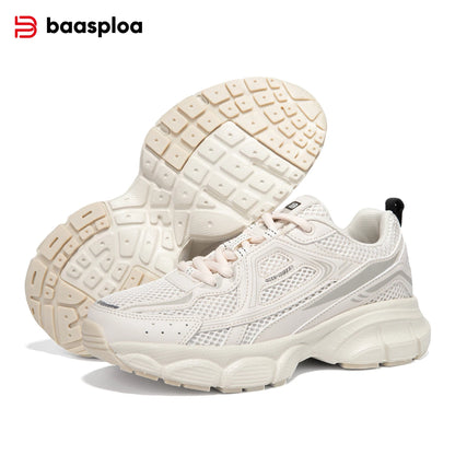 Baasploa Women's Mesh Sneakers – Lightweight Breathable Running Shoes