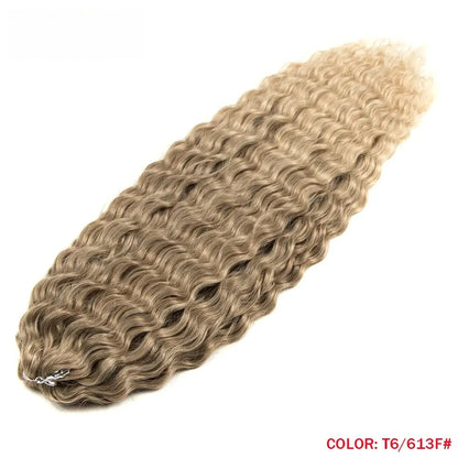Idol 300g 22 Inch Ariel Curl Hair Water Wave Twist Crochet Synthetic Ombre Rainbow Color Braiding