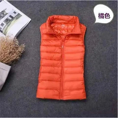 Women's Lightweight Puffer Vest – Sleeveless Down Waistcoat