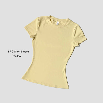 Women's Yoga Set – High-Waist Shorts & Sport Top Fitness Suit