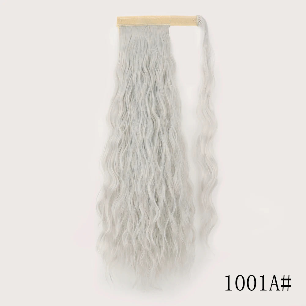 Wrap Around Ponytail Extension – Long Straight Synthetic Clip-In
