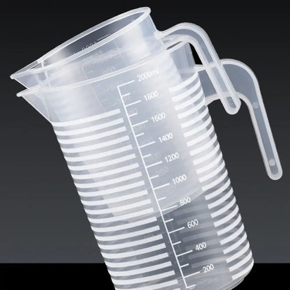 1pc Clear Graduated Measuring Cup Scale Plastic Transparent Mixing Large Capacity Lid Laboratory