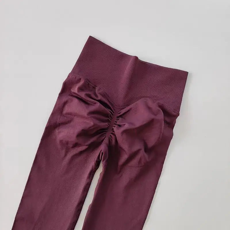 Seamless High-Waist Yoga Leggings – Scrunch Butt Lift Pants for Women