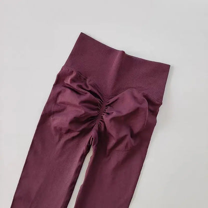 Seamless High-Waist Yoga Leggings – Scrunch Butt Lift Pants for Women