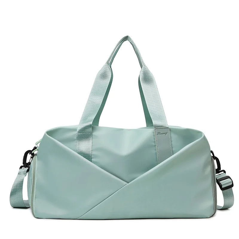Women's Waterproof Gym Bag – Dry Wet Separation Travel Yoga Duffel