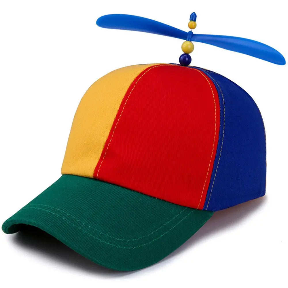 Propeller Beanie Hat – Funny Rainbow Helicopter Cap for Kids