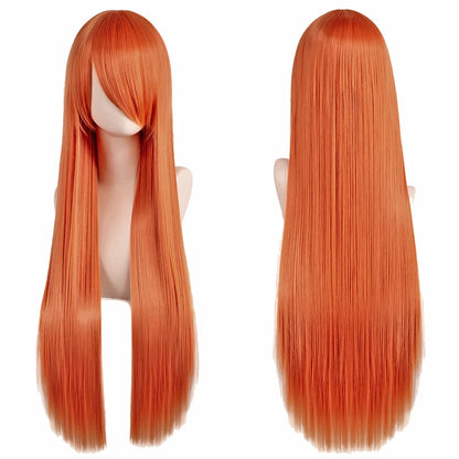 Long Straight Cosplay Wig – 32 Inch Synthetic Lolita Hair, 36 Colors