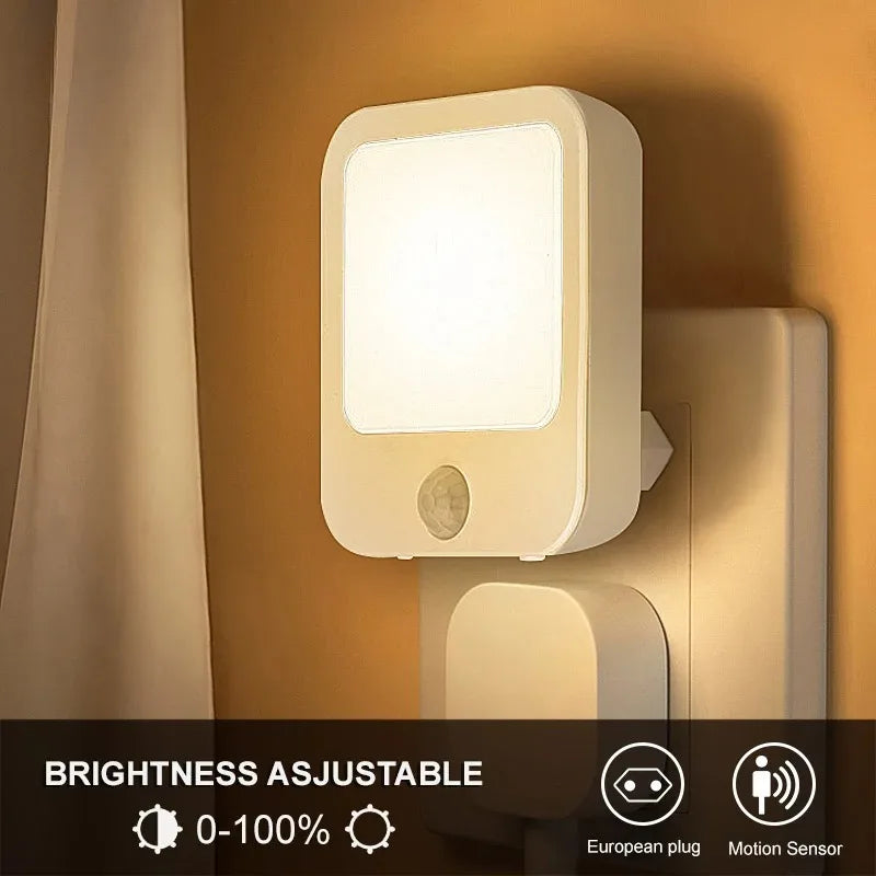 Night Light Motion Sensor Led Eu Us Plug Lamps Children S Night Light Wireless Lamp Bedside Table