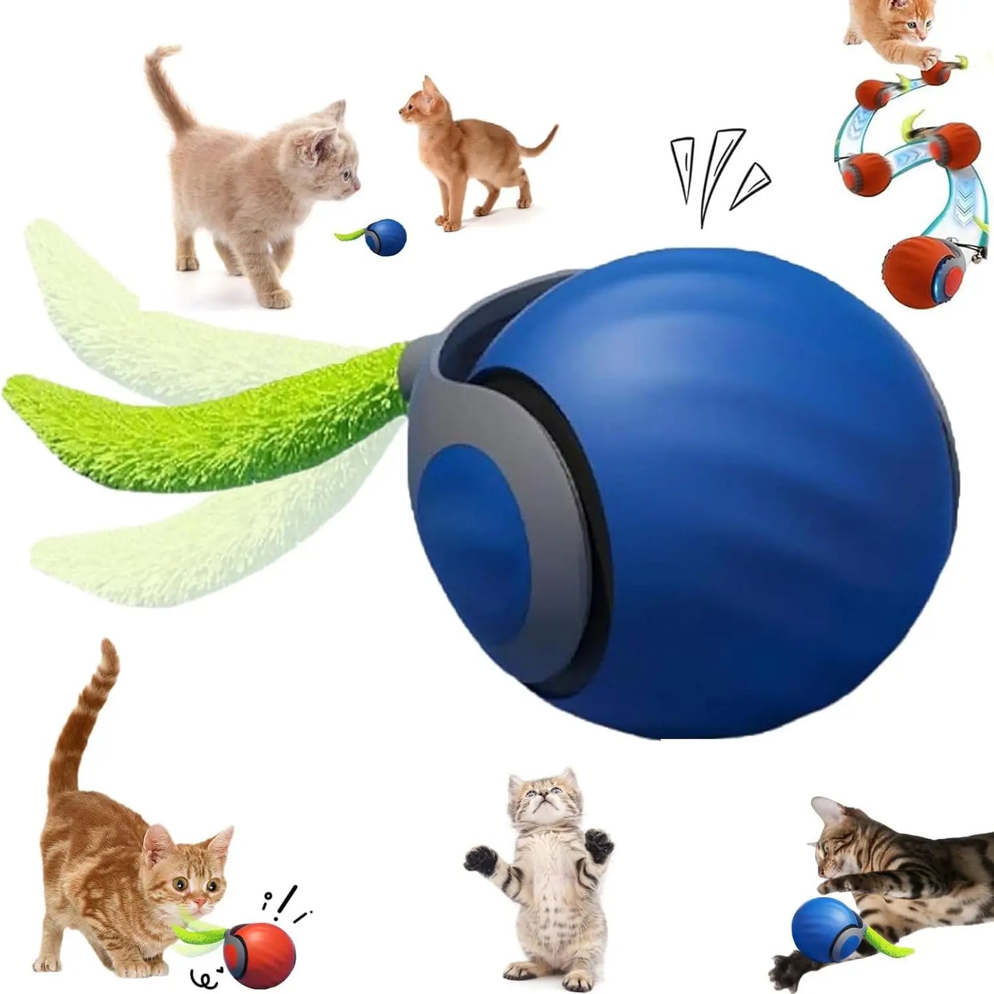 Interactive Cat Ball Toy with Spinning Tail – Self-Moving