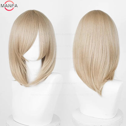Anime Cosplay Wig - 40cm Medium Straight Wig with Bangs
